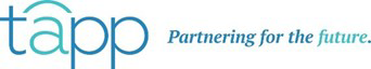 tapp, Partnering for the future logo.
